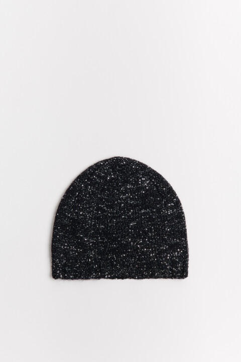 

Шапка трикотажная с пайетками, Черный, Шапка трикотажная с пайетками