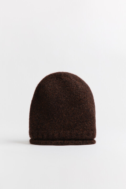 

Шапка вязаная с шерстью, Коричневый, Шапка вязаная с шерстью