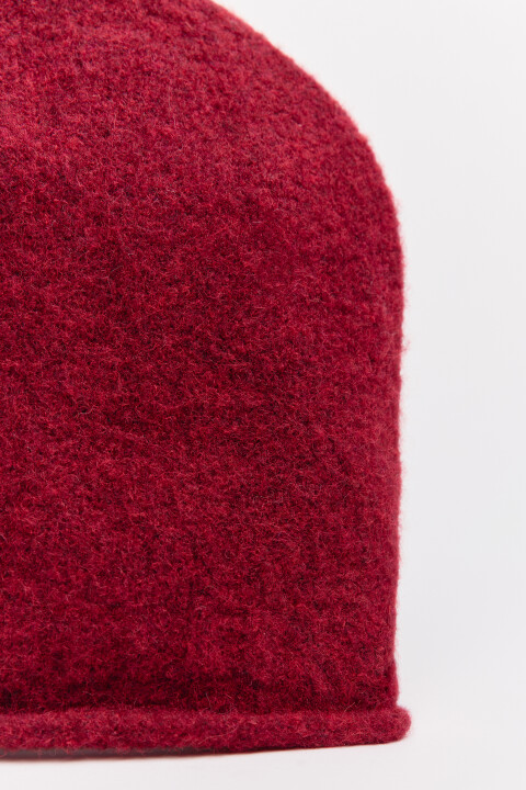 

Шапка вязаная с шерстью, Бордовый, Шапка вязаная с шерстью