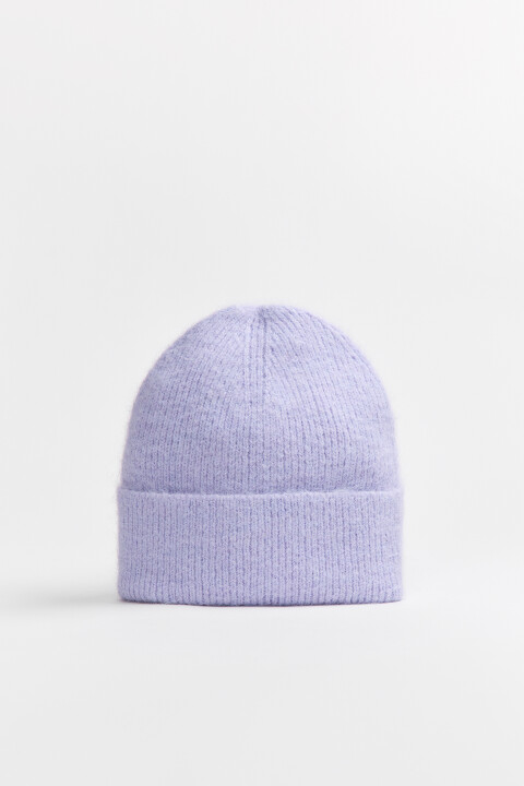 

Шапка-бини вязаная с шерстью, Сиреневый, Шапка-бини вязаная с шерстью