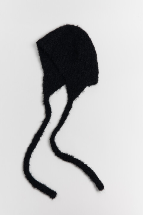 

Шапка-чепчик вязаная с шерстью, Черный, Шапка-чепчик вязаная с шерстью