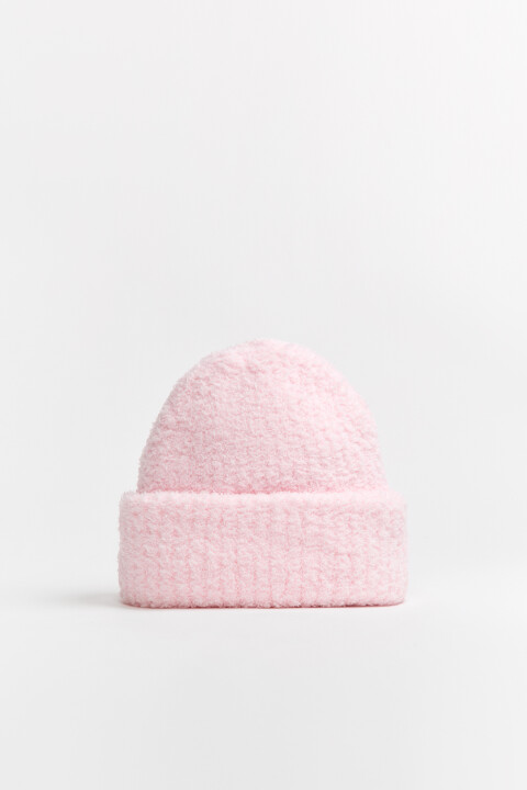 

Шапка-бини махровая в рубчик, Розовый, Шапка-бини махровая в рубчик