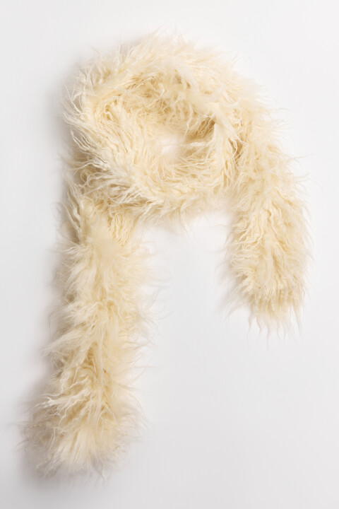 

Шарф меховой с длинным ворсом, Молочный, Шарф меховой с длинным ворсом