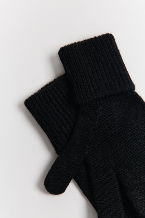 

Варежки-перчатки трикотажные с шерстью, Черный, Варежки-перчатки трикотажные с шерстью