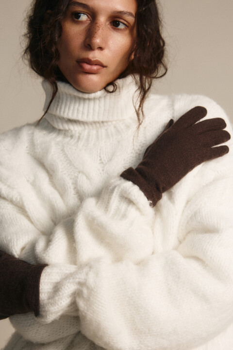 

Перчатки теплые шерстяные, Коричневый, Перчатки теплые шерстяные