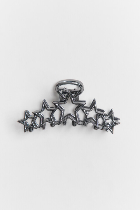 

Заколка-краб со звездочками, Серый, Заколка-краб со звездочками