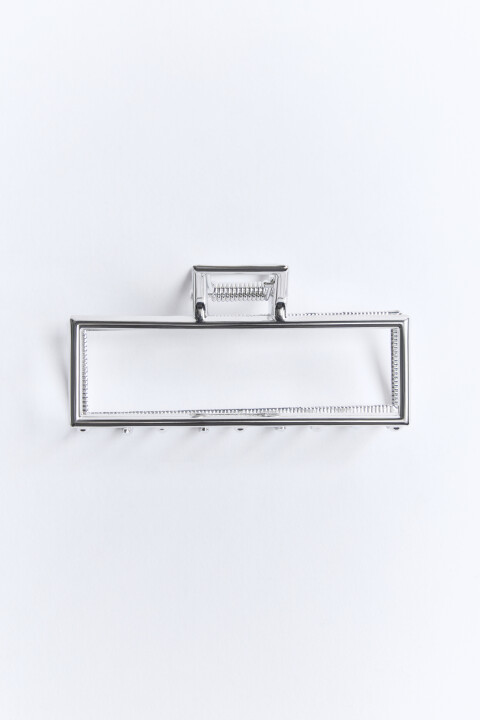 

Заколка-краб для волос металлическая, Серый, Заколка-краб для волос металлическая