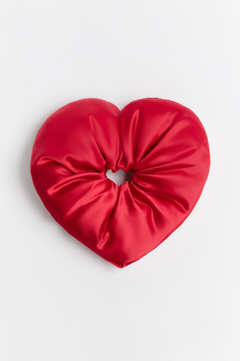 

Резинка-сердечко для волос атласная, Красный, Резинка-сердечко для волос атласная