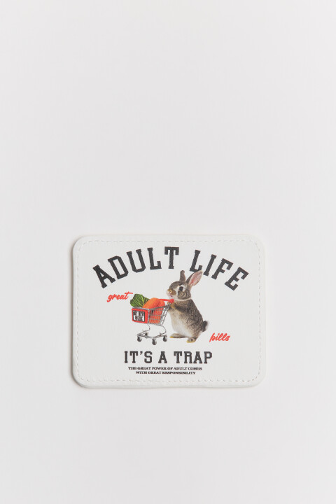 

Картхолдер с принтом, Черный, Картхолдер с принтом