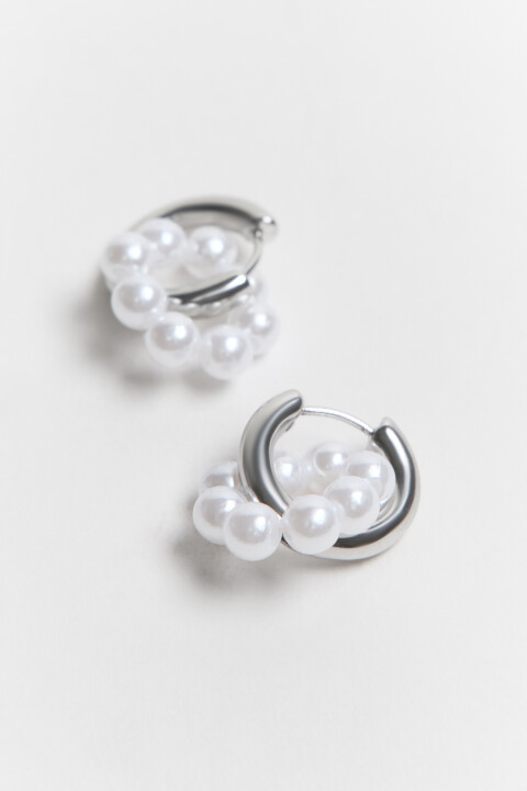 

Серьги-конго с жемчужным бисером, Серый, Серьги-конго с жемчужным бисером