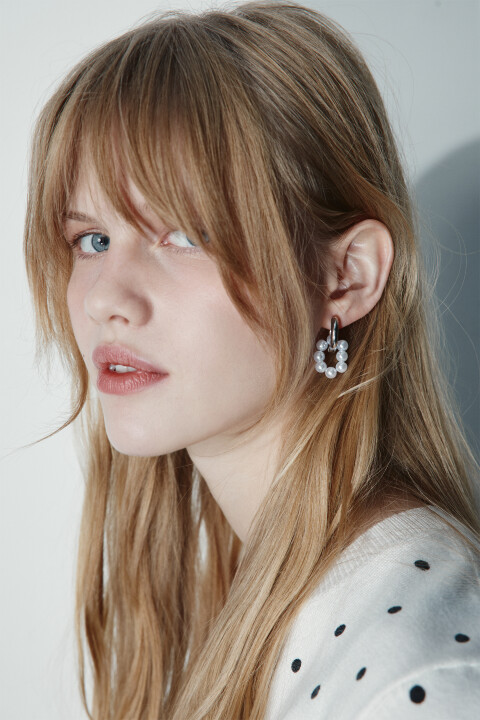 

Серьги-конго с жемчужным бисером, Серый, Серьги-конго с жемчужным бисером