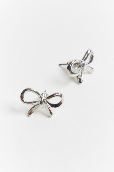 

Серьги-гвоздики с бантиками, Серый, Серьги-гвоздики с бантиками