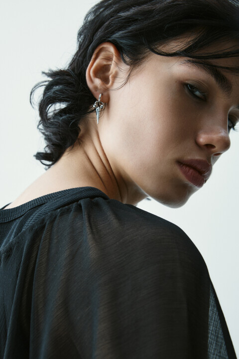 

Серьги с подвесками в виде шипов, Серый, Серьги с подвесками в виде шипов