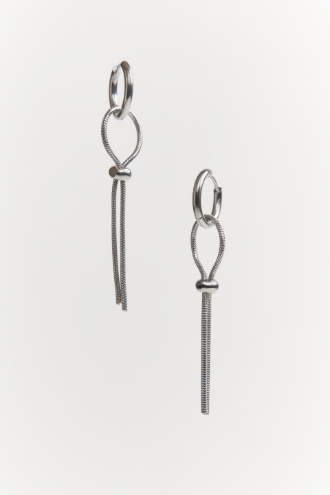 

Серьги-конго с подвесками, Серый, Серьги-конго с подвесками