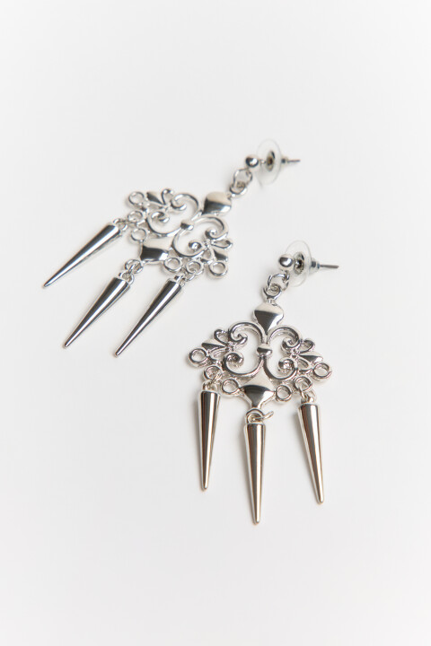 

Серьги-гвоздики с подвесками, Серый, Серьги-гвоздики с подвесками