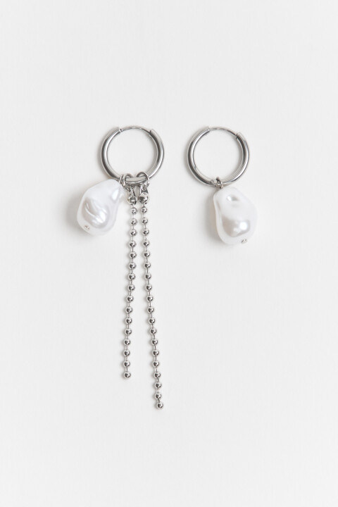 

Серьги-конго с подвесками, Серый, Серьги-конго с подвесками