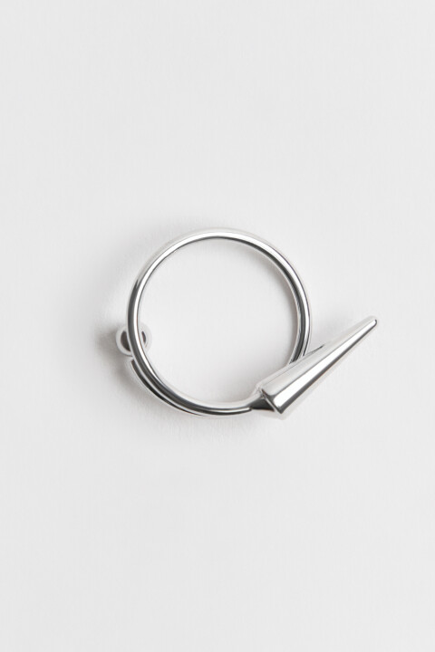 

Кольцо-спираль с шипом, Серый, Кольцо-спираль с шипом