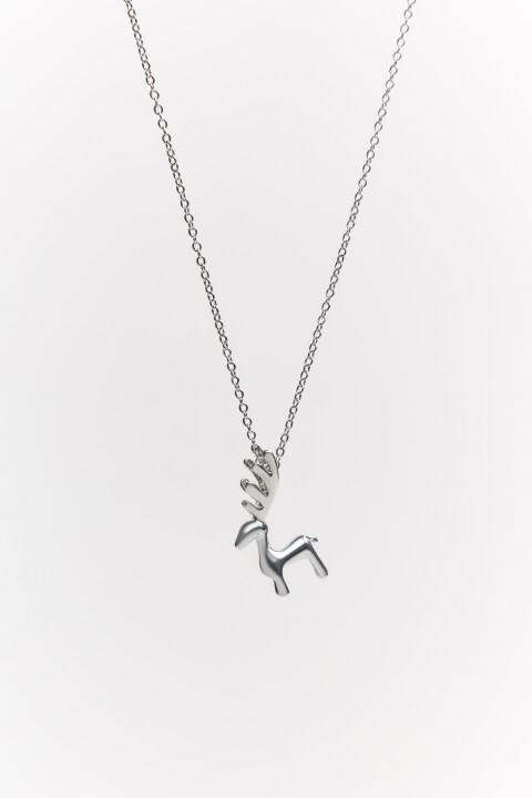 

Цепочка с подвеской-оленем, Серый, Цепочка с подвеской-оленем