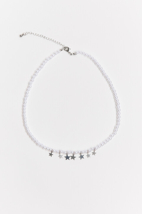 

Ожерелье с подвесками-звездочками, Серый, Ожерелье с подвесками-звездочками