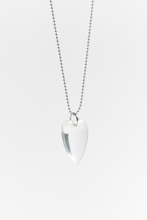 

Цепочка с прозрачным сердцем, Серый, Цепочка с прозрачным сердцем