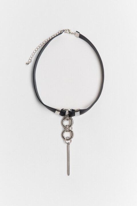 

Колье-чокер с подвесками, Серый, Колье-чокер с подвесками