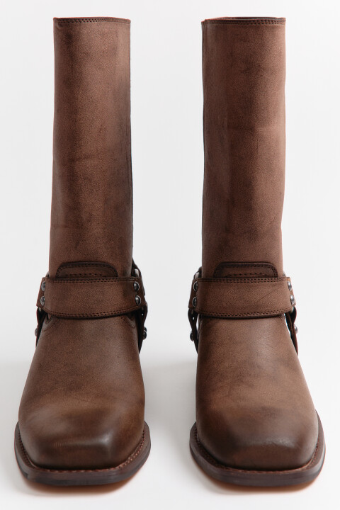 

Сапоги-чопперы на скошенном каблуке, Черный, Сапоги-чопперы на скошенном каблуке