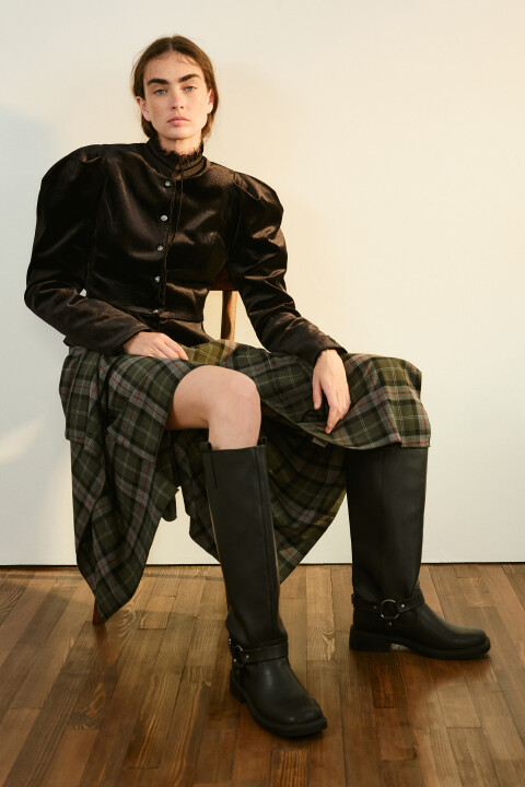 

Сапоги-чопперы высокие с пряжками, Черный, Сапоги-чопперы высокие с пряжками