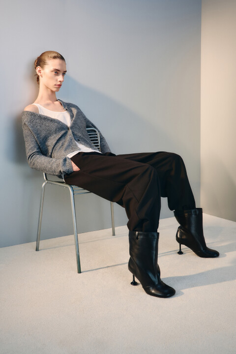 

Ботильоны на фигурном каблуке, Черный, Ботильоны на фигурном каблуке