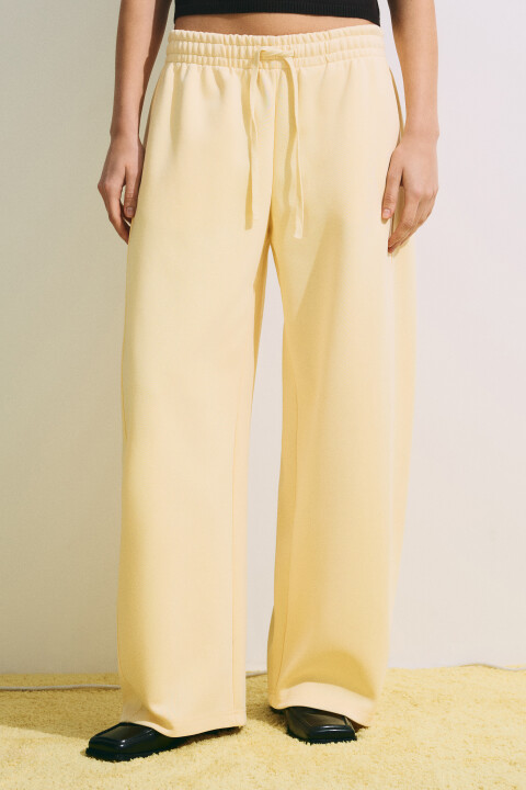 

Брюки barrel fit со средней посадкой на завязках, Желтый, Брюки barrel fit со средней посадкой на завязках