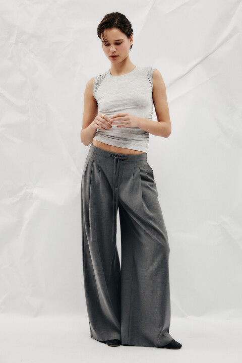 

Футболка облегающая из вискозы, Серый, Футболка облегающая из вискозы