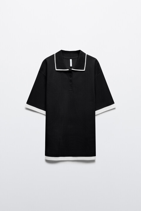 

Футболка-поло с имитацией второго слоя, Белый, Футболка-поло с имитацией второго слоя