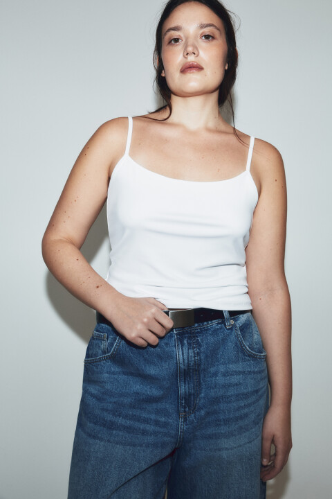 

Майка-топ приталенная на лямках, Коричневый, Майка-топ приталенная на лямках