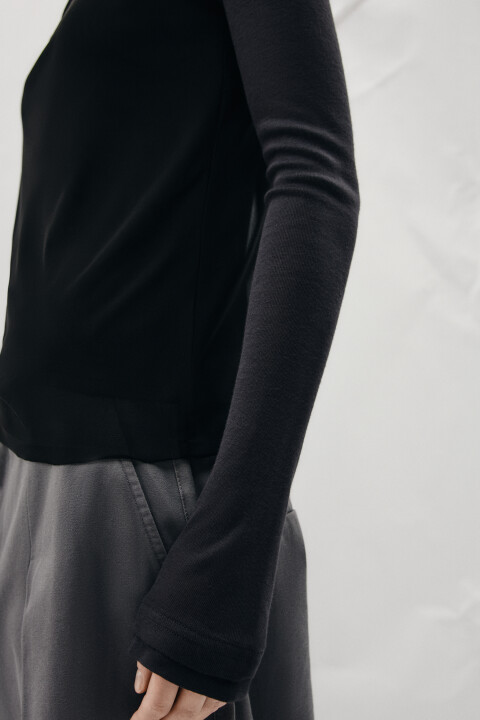 

Лонгслив с имитацией майки, Серый, Лонгслив с имитацией майки