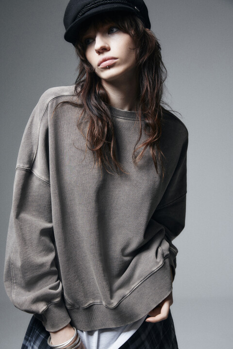 

Свитшот с вареным эффектом, Серый, Свитшот с вареным эффектом