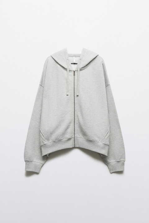 

Худи-зипка с капюшоном из футера, Черный, Худи-зипка с капюшоном из футера