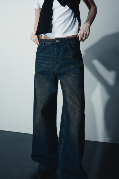 

Джинсы baggy fit со средней посадкой, Темный тинт, Джинсы baggy fit со средней посадкой