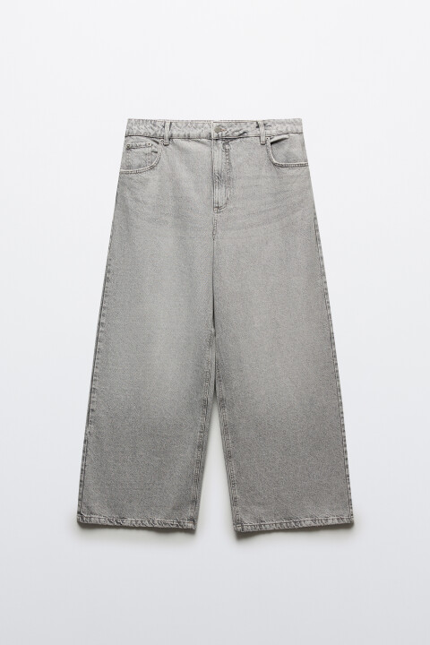 

Джинсы широкие с высокой посадкой, Голубой, Джинсы широкие с высокой посадкой