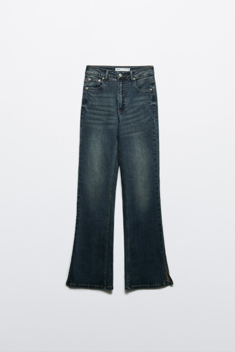 

Джинсы клеш со средней посадкой, Темный тинт, Джинсы клеш со средней посадкой