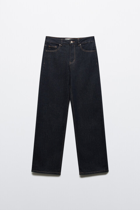 

Джинсы straight fit со средней посадкой, Синий, Джинсы straight fit со средней посадкой