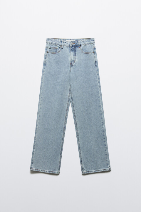 

Джинсы straight fit со средней посадкой, Голубой, Джинсы straight fit со средней посадкой