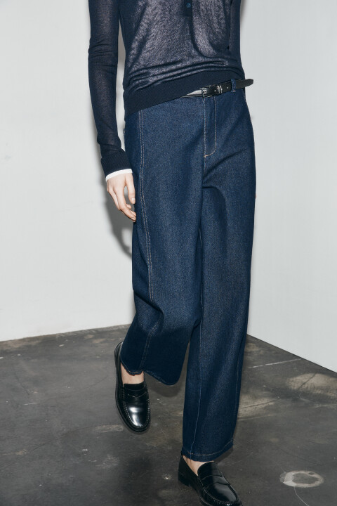 

Джинсы barrel fit с декоративными швами, Синий, Джинсы barrel fit с декоративными швами