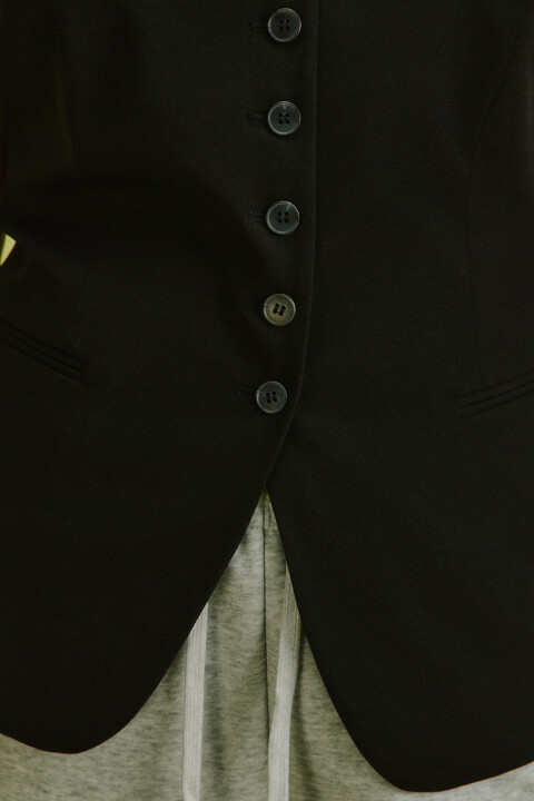 

Жилет из костюмной ткани, Черный, Жилет из костюмной ткани