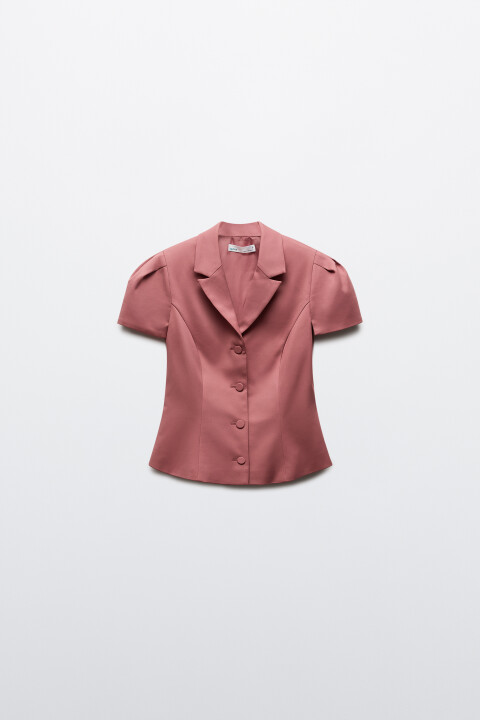 

Пиджак укороченный приталенный из костюмной ткани, Красный, Пиджак укороченный приталенный из костюмной ткани