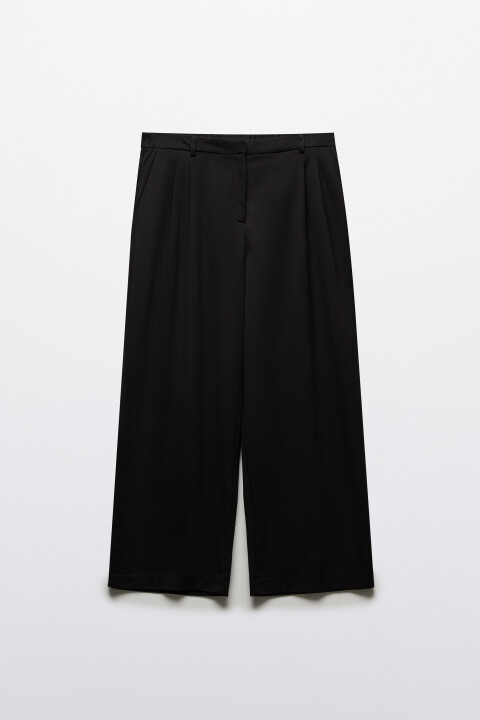 

Брюки широкие с высокой посадкой, Черный, Брюки широкие с высокой посадкой