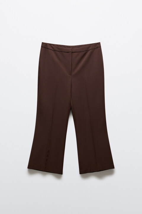 

Брюки клеш костюмные со стрелками, Коричневый, Брюки клеш костюмные со стрелками