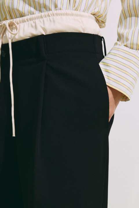 

Брюки с имитацией второго слоя, Черный, Брюки с имитацией второго слоя