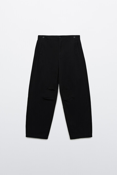 

Брюки barrel fit из хлопка, Черный, Брюки barrel fit из хлопка