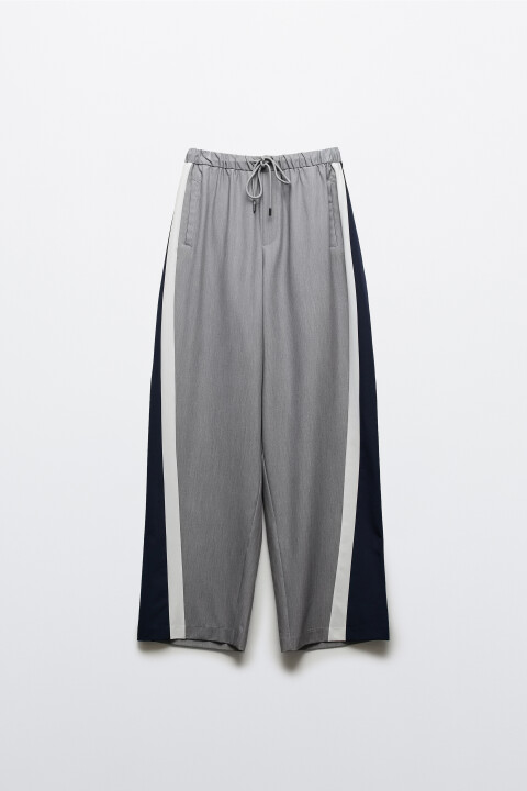 

Брюки wide leg в спортивном стиле, Серый, Брюки wide leg в спортивном стиле