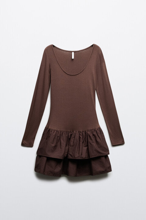 

Платье мини с воланами, Фиолетовый, Платье мини с воланами