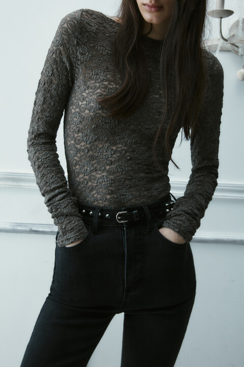 

Блузка-боди кружевная, Белый, Блузка-боди кружевная